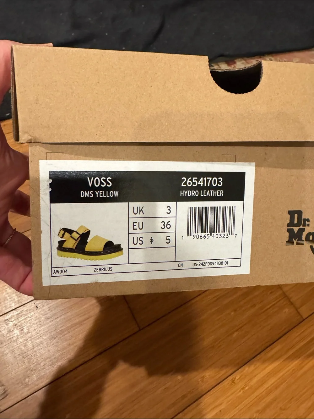 Dr. Martens Kids Yellow and Black Strappy Buckle Sandals